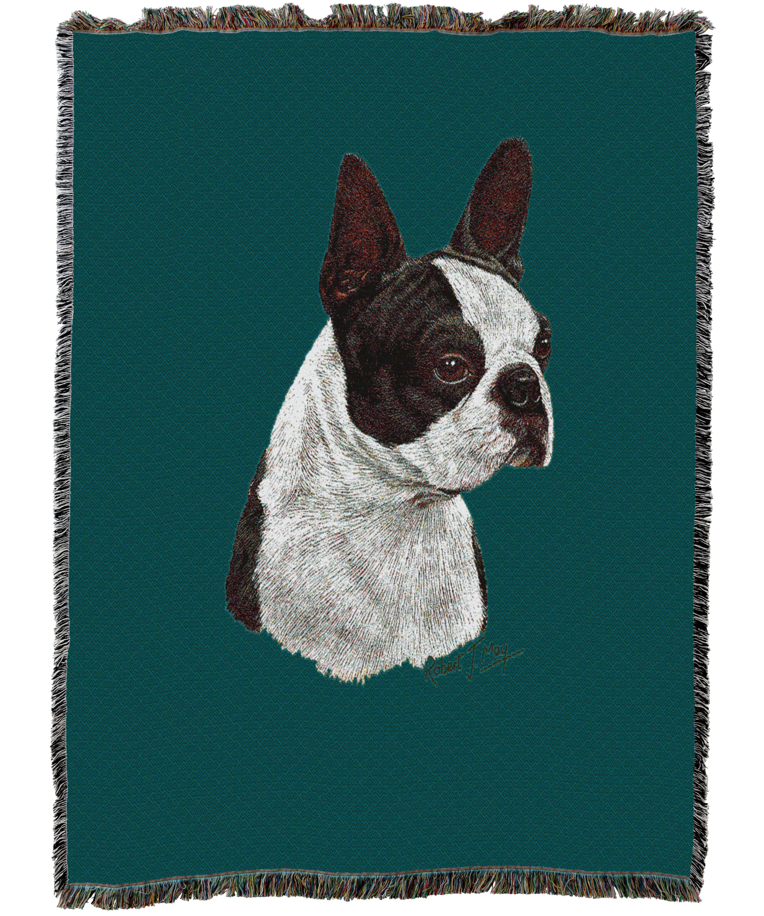 Boston Terrier Black Blanket