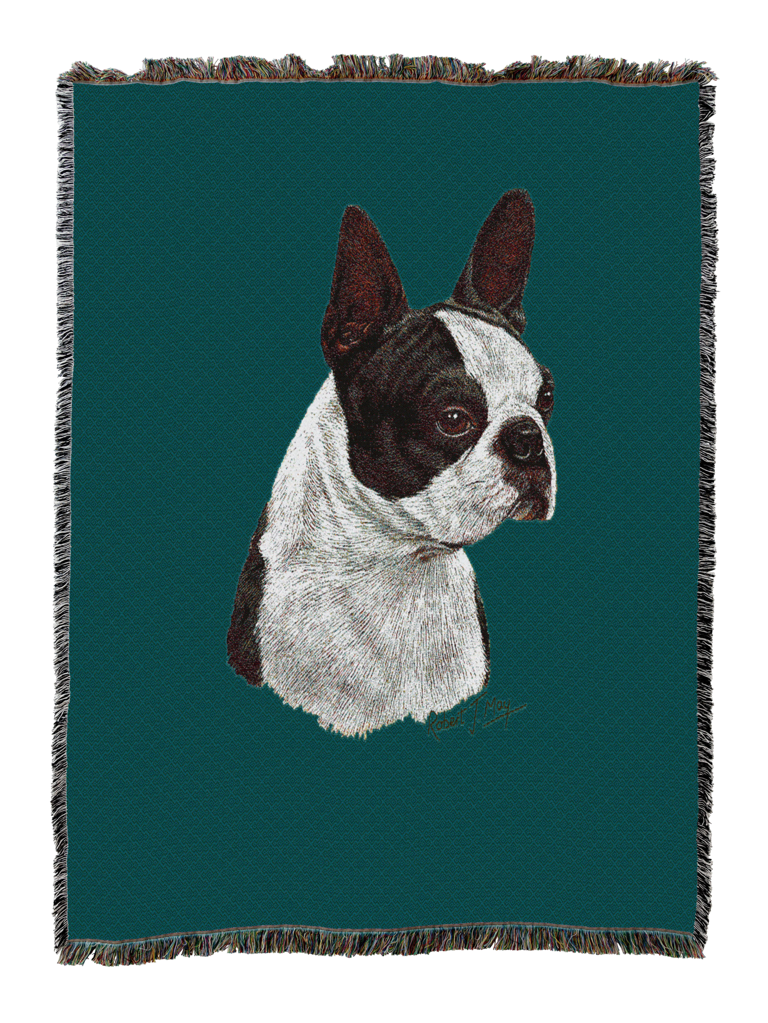 Boston Terrier Black Blanket
