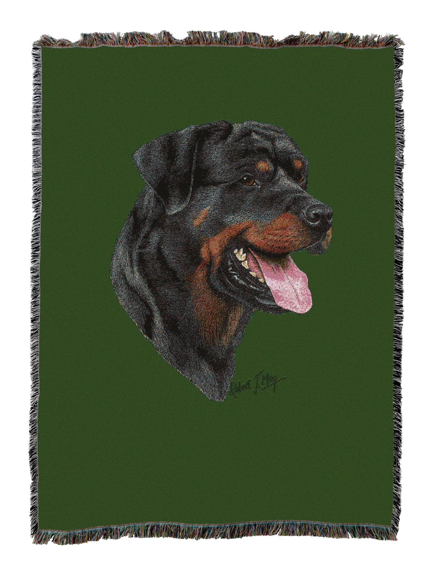Rottweiler Blanket Green