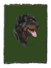 Rottweiler Blanket Green