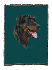 Rottweiler Blanket Teal