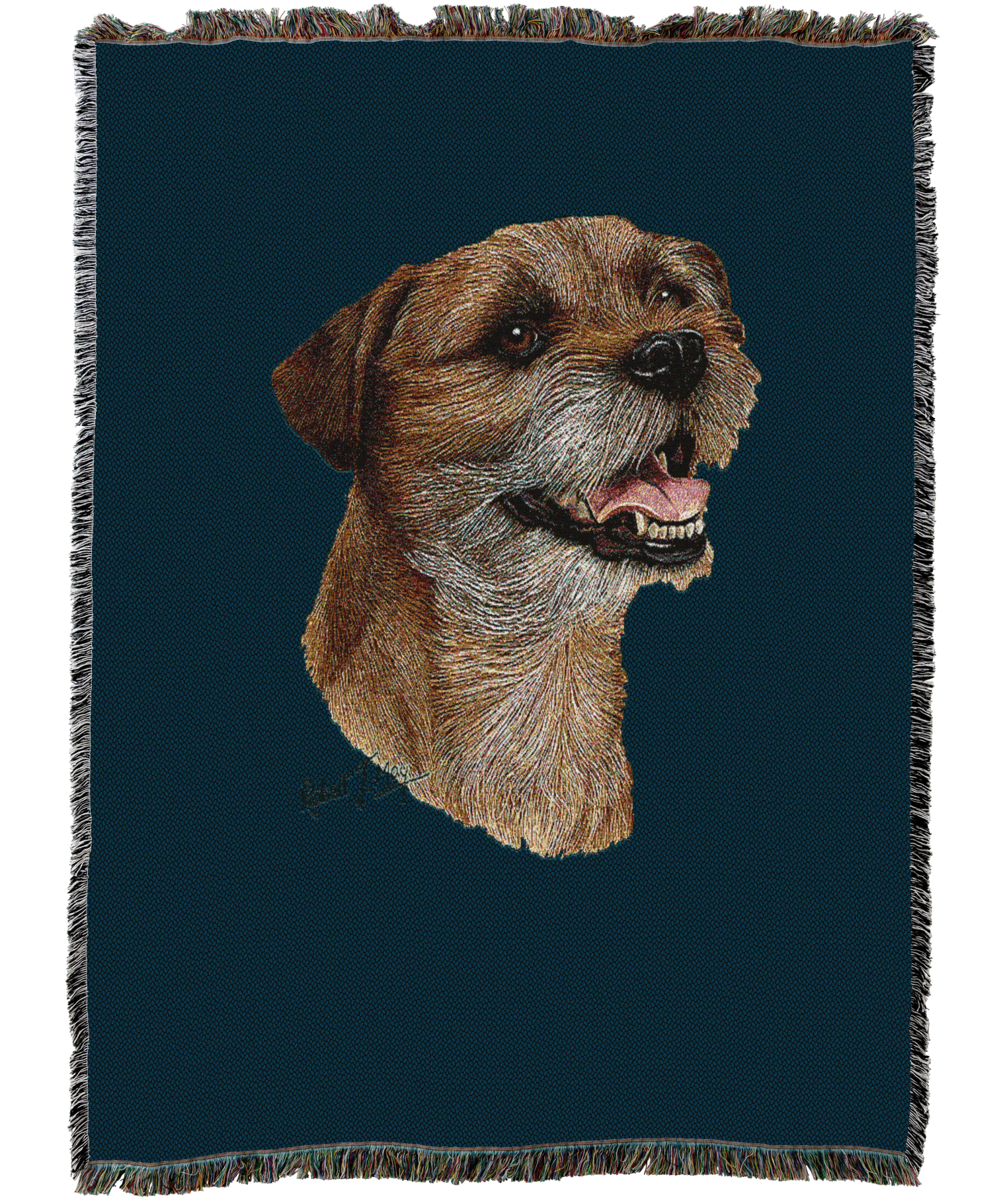 Border Terrier II Blanket Blue