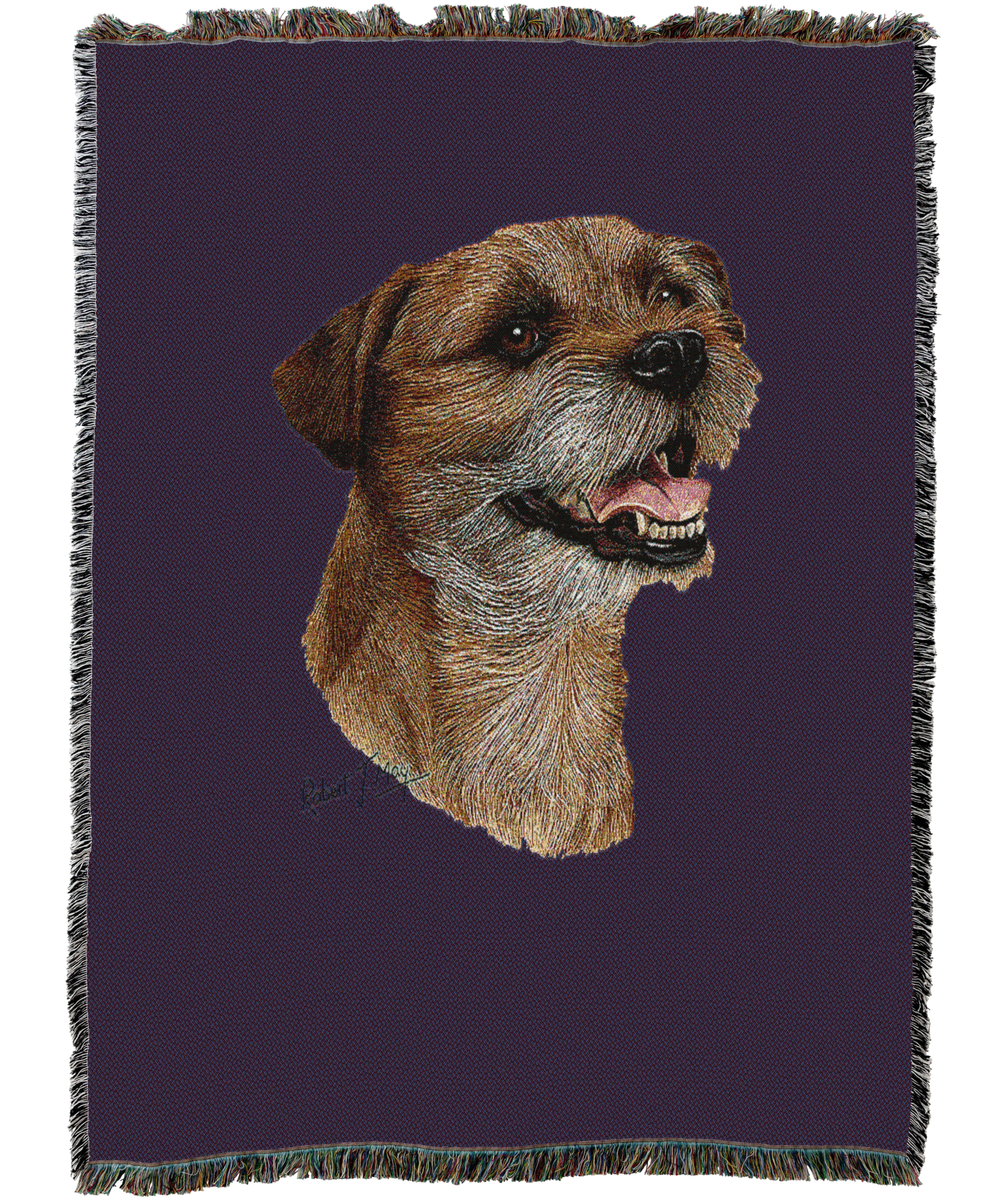 Border Terrier II Blanket Purple