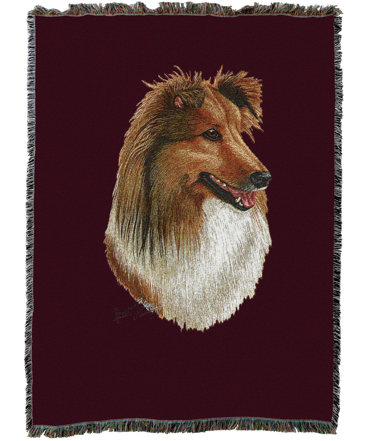 Shetland Sheepdog 2 AKA Sheltie Blanket Red