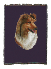Shetland Sheepdog 2 AKA Sheltie Blanket Purple