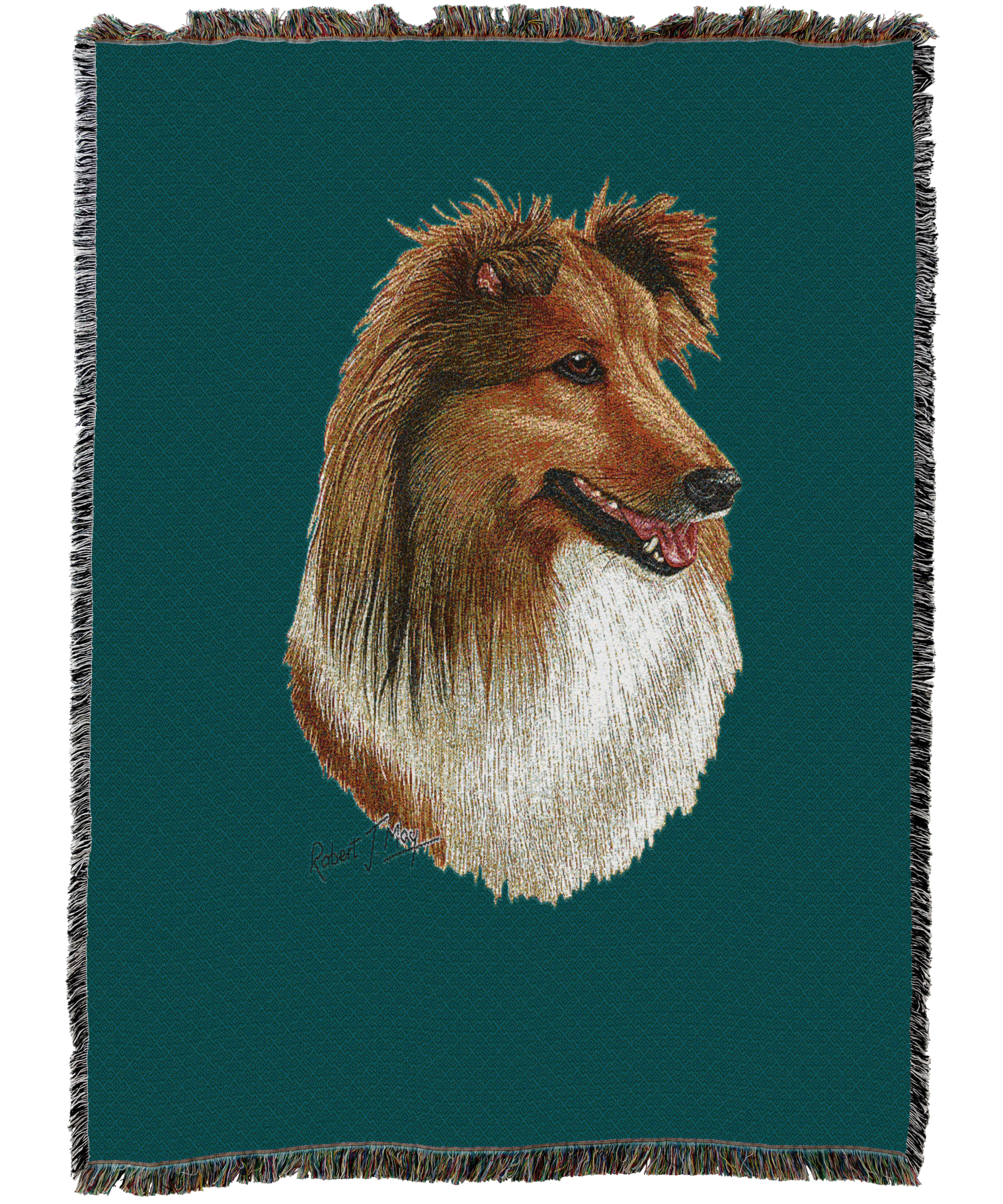 Shetland Sheepdog 2 AKA Sheltie Blanket Teal