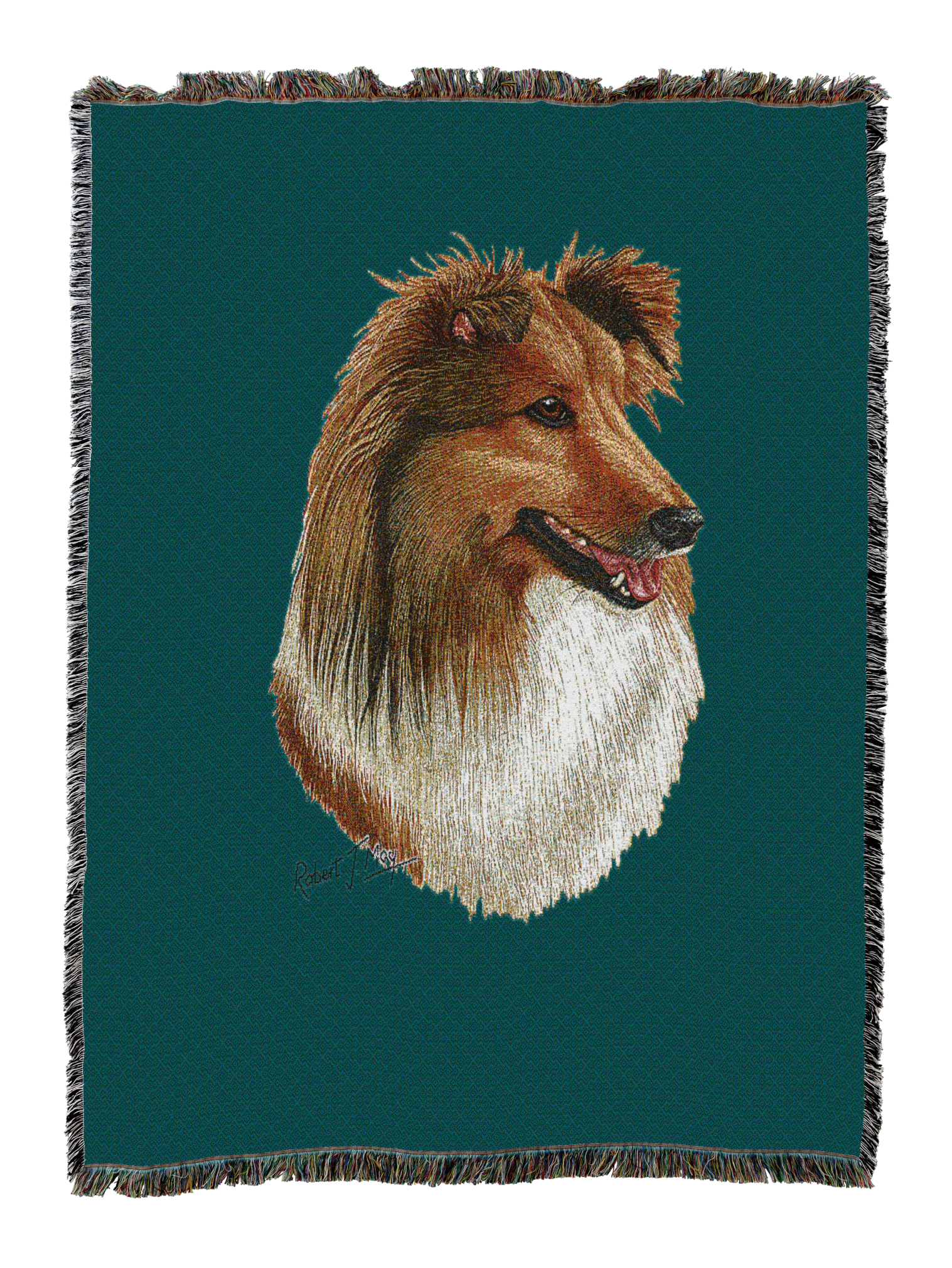 Shetland Sheepdog 2 AKA Sheltie Blanket Teal