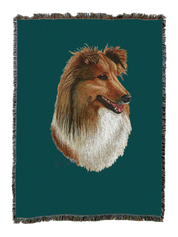Shetland Sheepdog 2 AKA Sheltie Blanket Teal