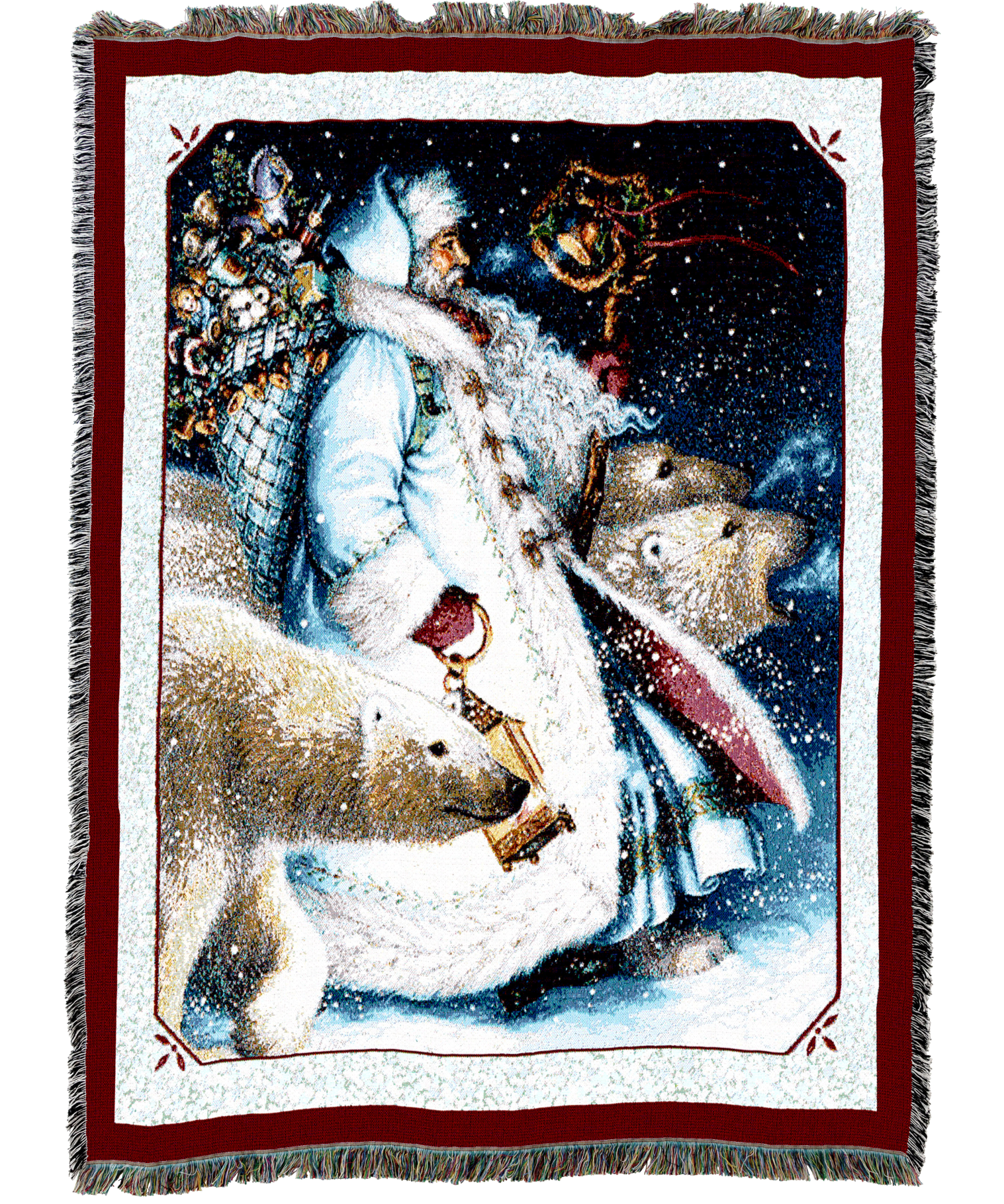 Santa and Polar Bears Blanket