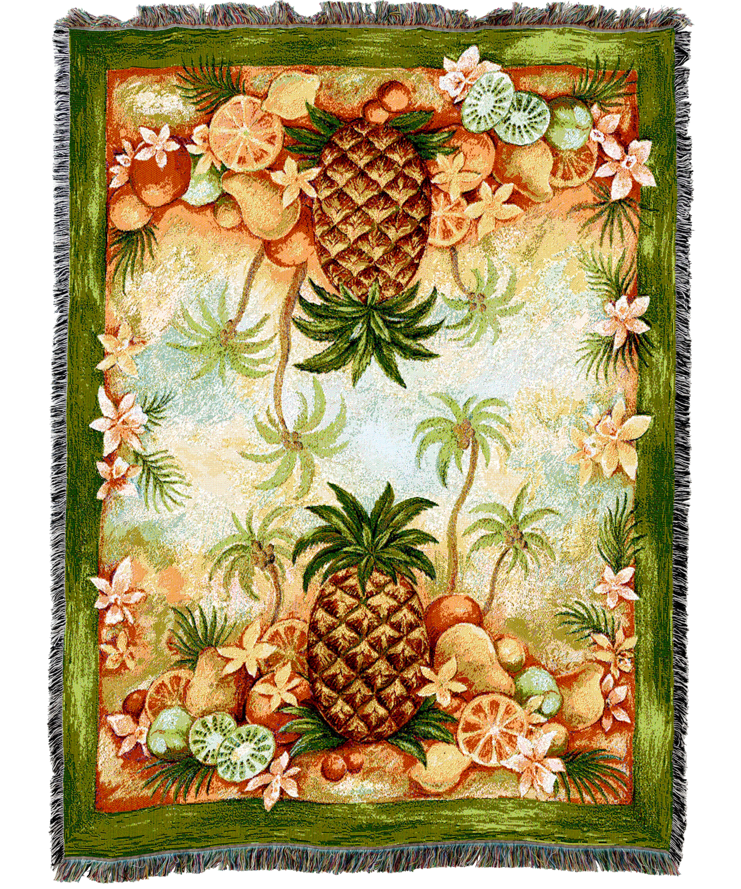 Pineapples and Fruit Blanket