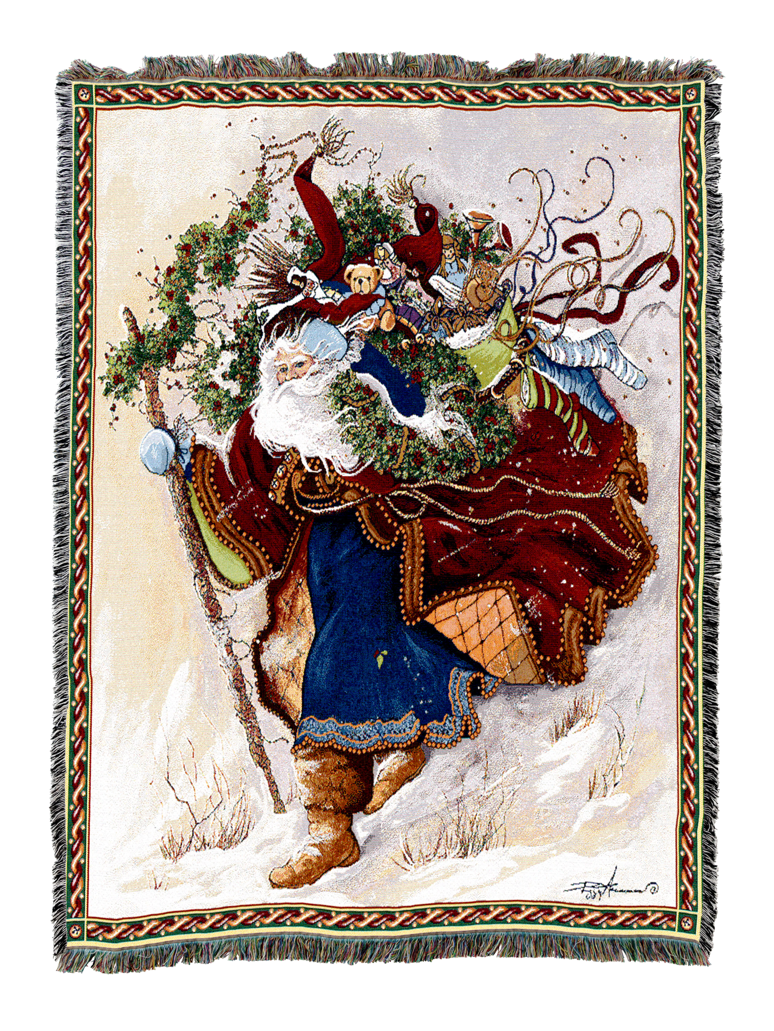 Windswept Santa Blanket