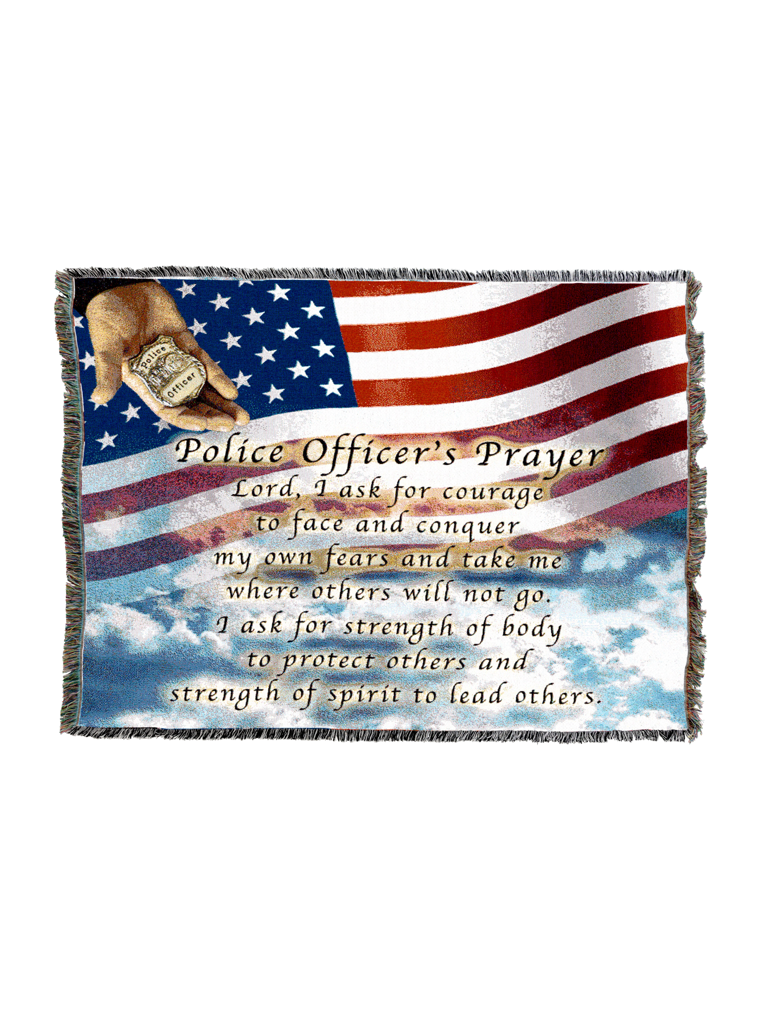 Police Officers Prayer Blanket