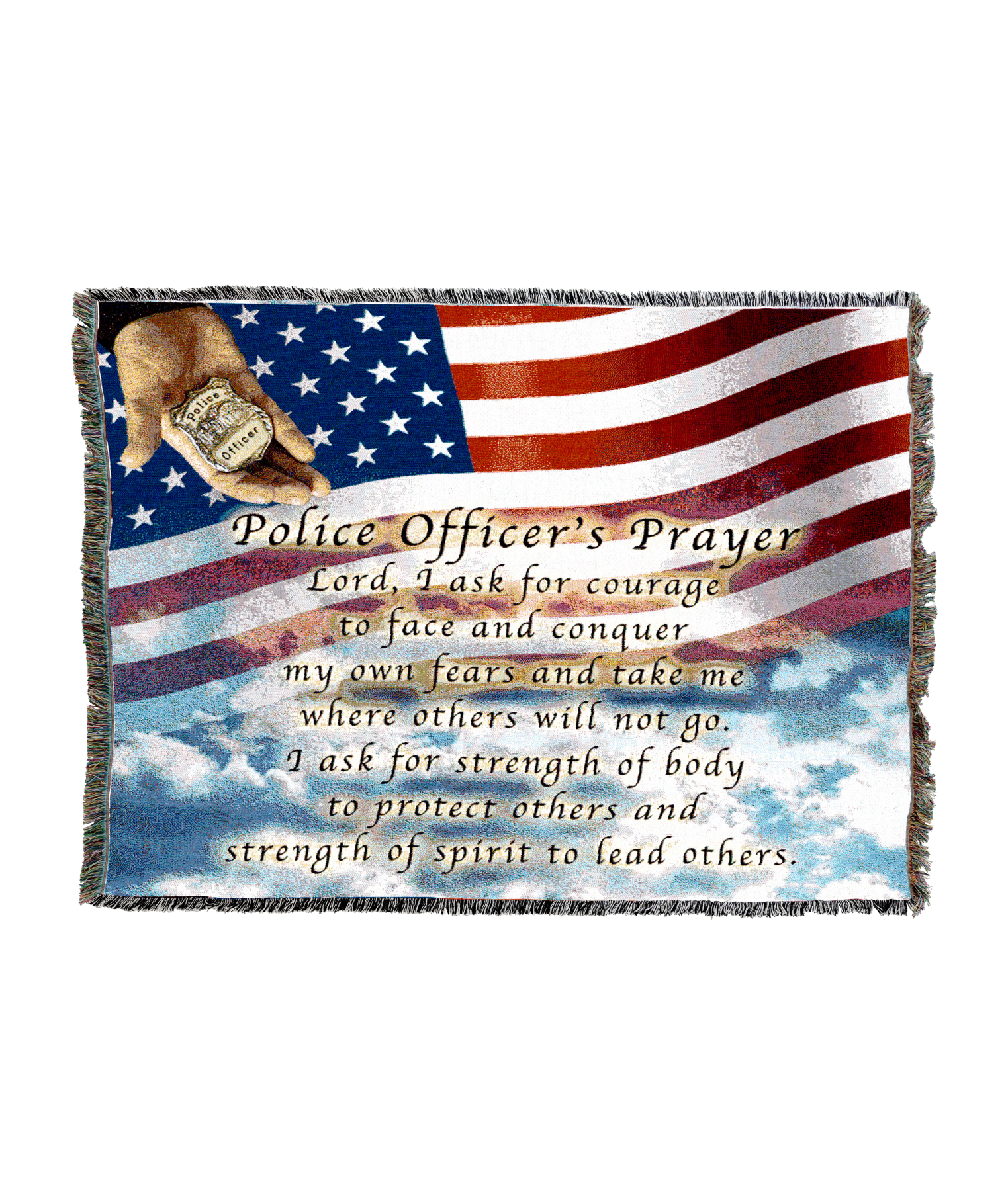 Police Officers Prayer Blanket