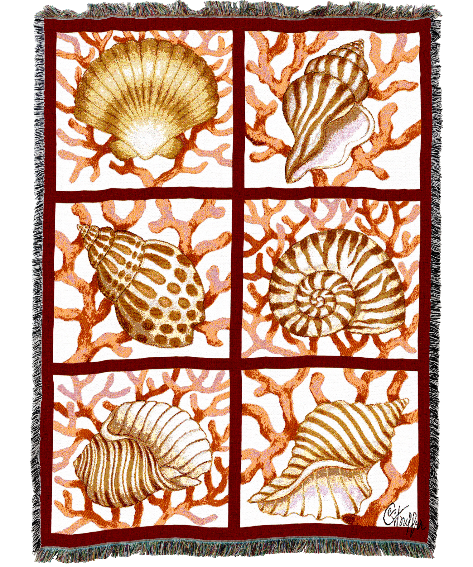 Shells and Coral Blanket