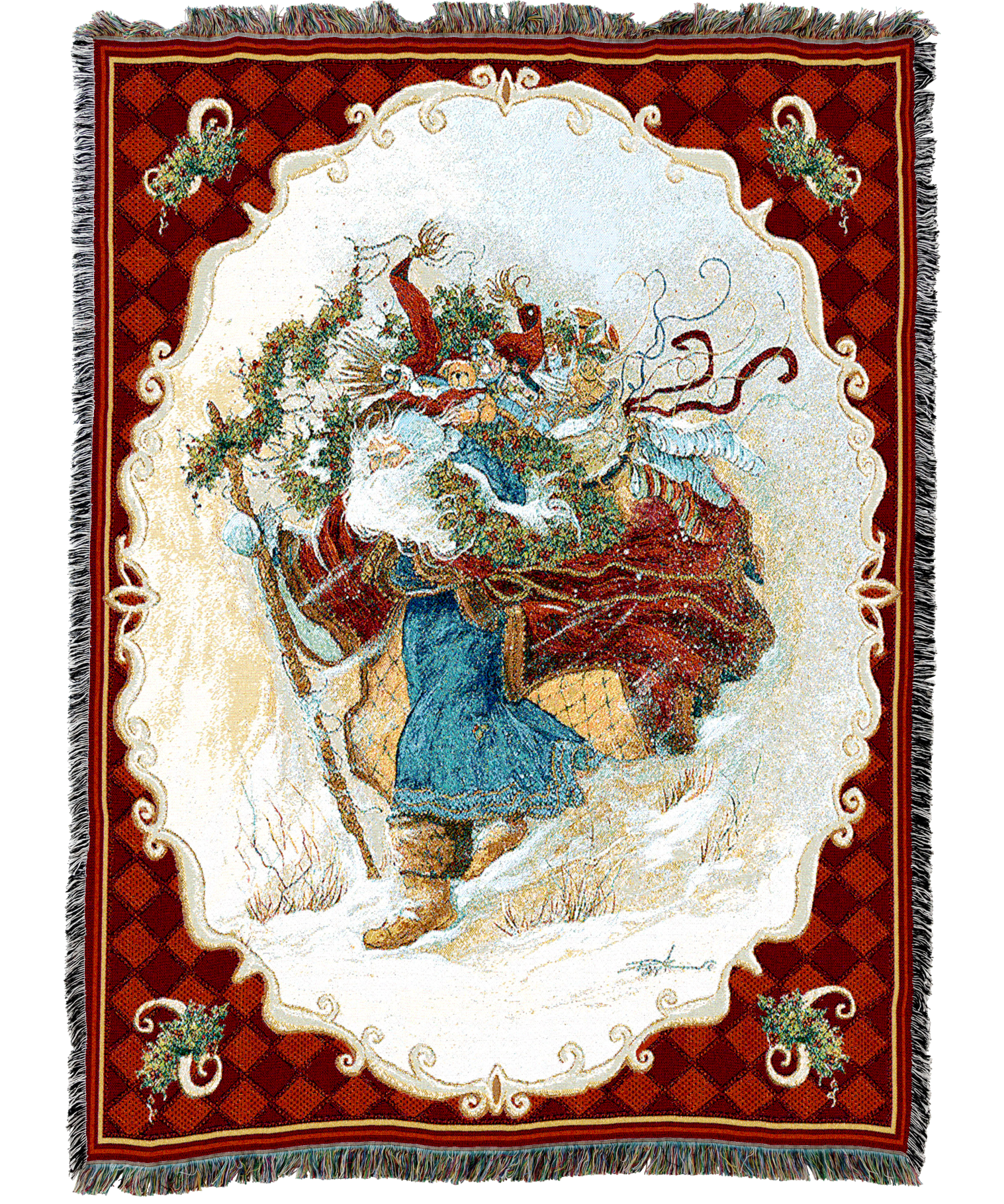 Windswept Santa Journey Blanket