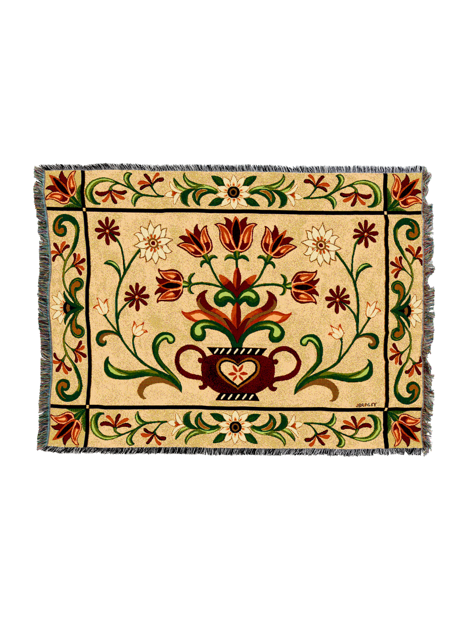 Heritage Floral Tapestry Blanket