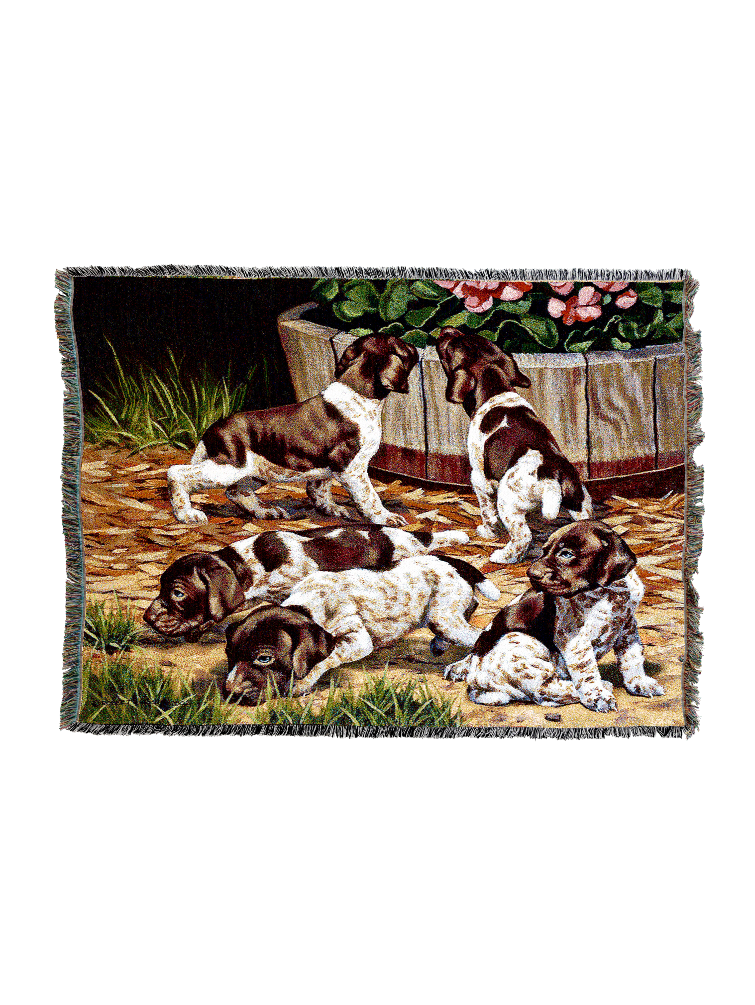 Common Scents Blanket Brown Spaniel