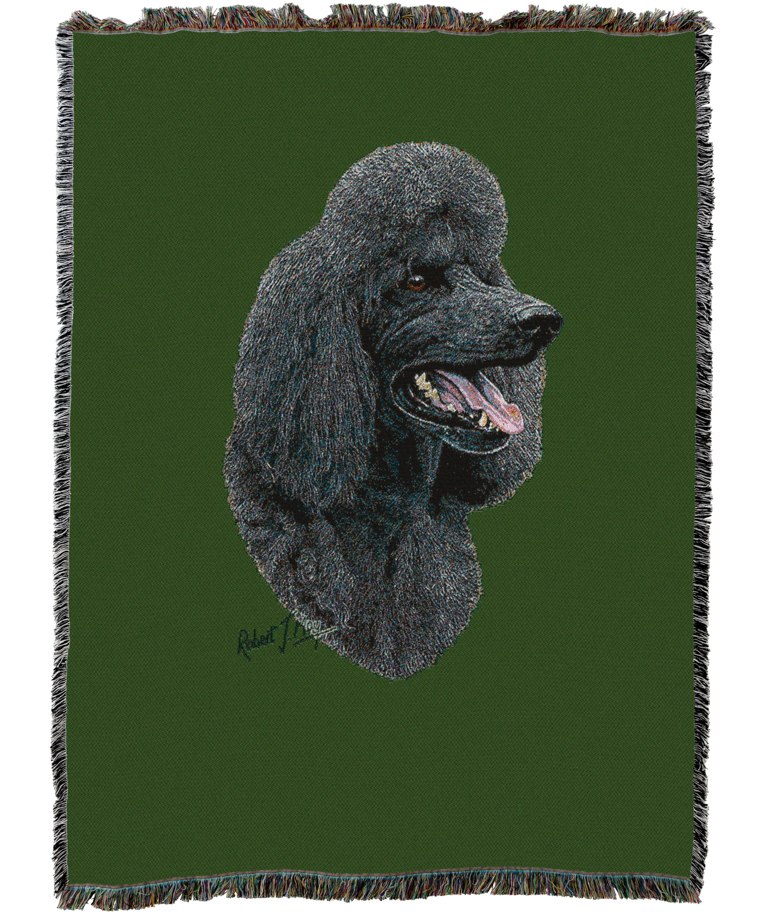 Poodle Black Blanket