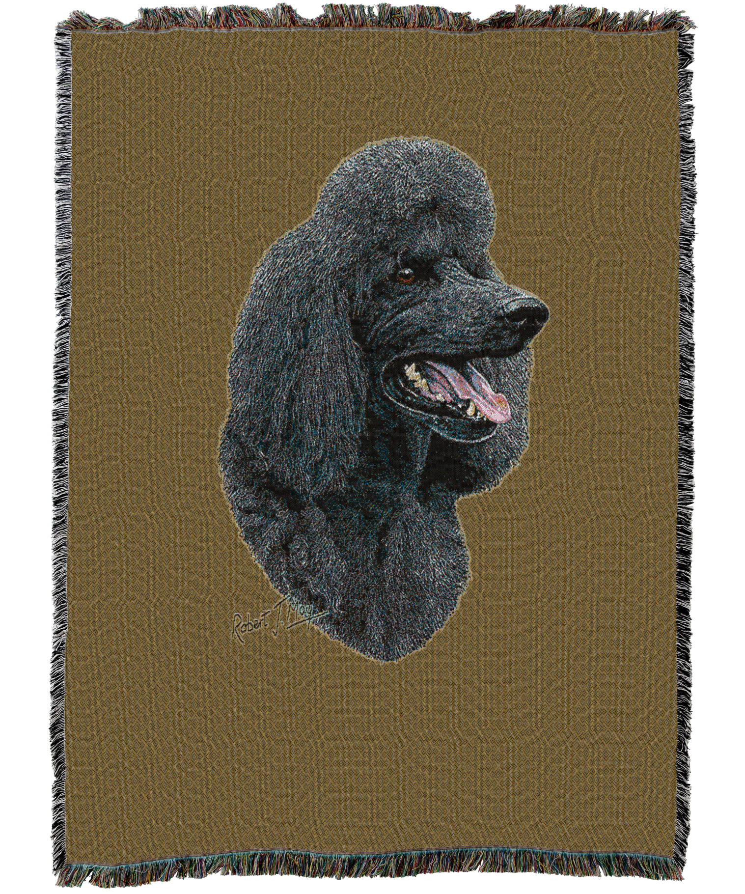 Poodle Black Blanket Sand
