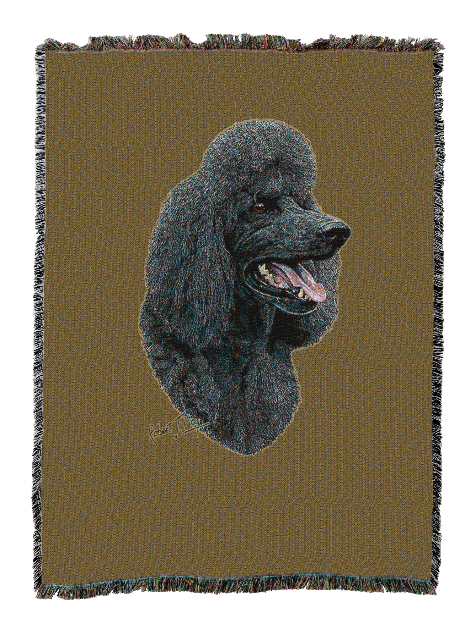 Poodle Black Blanket Sand