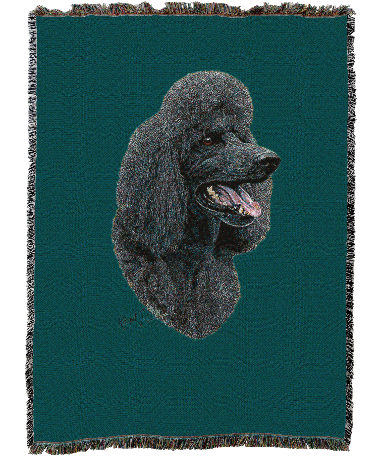 Poodle Black Blanket