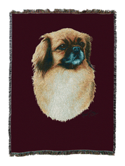 Tibetan Spaniel Blanket  Red