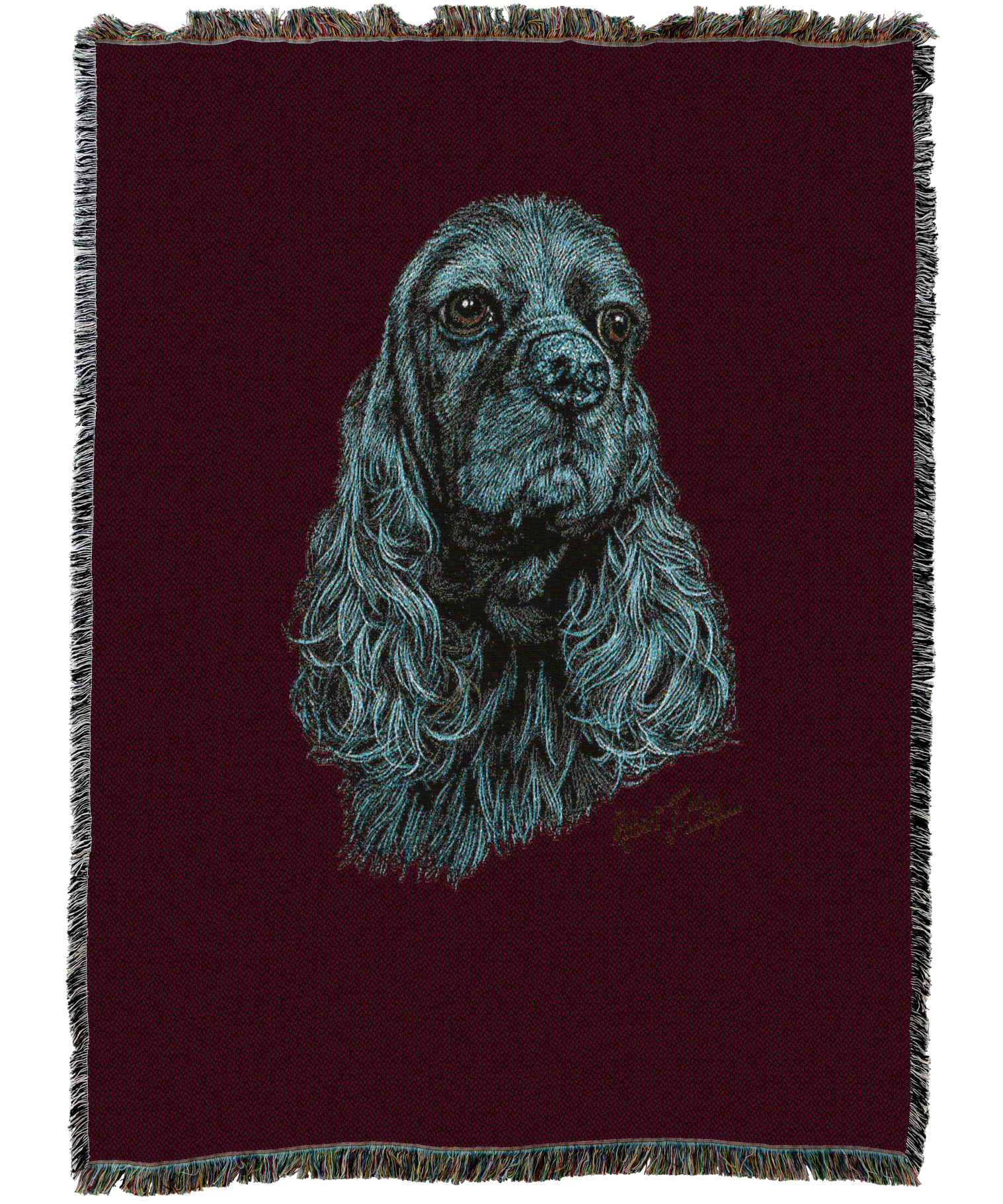 Cocker Spaniel Black Blanket
