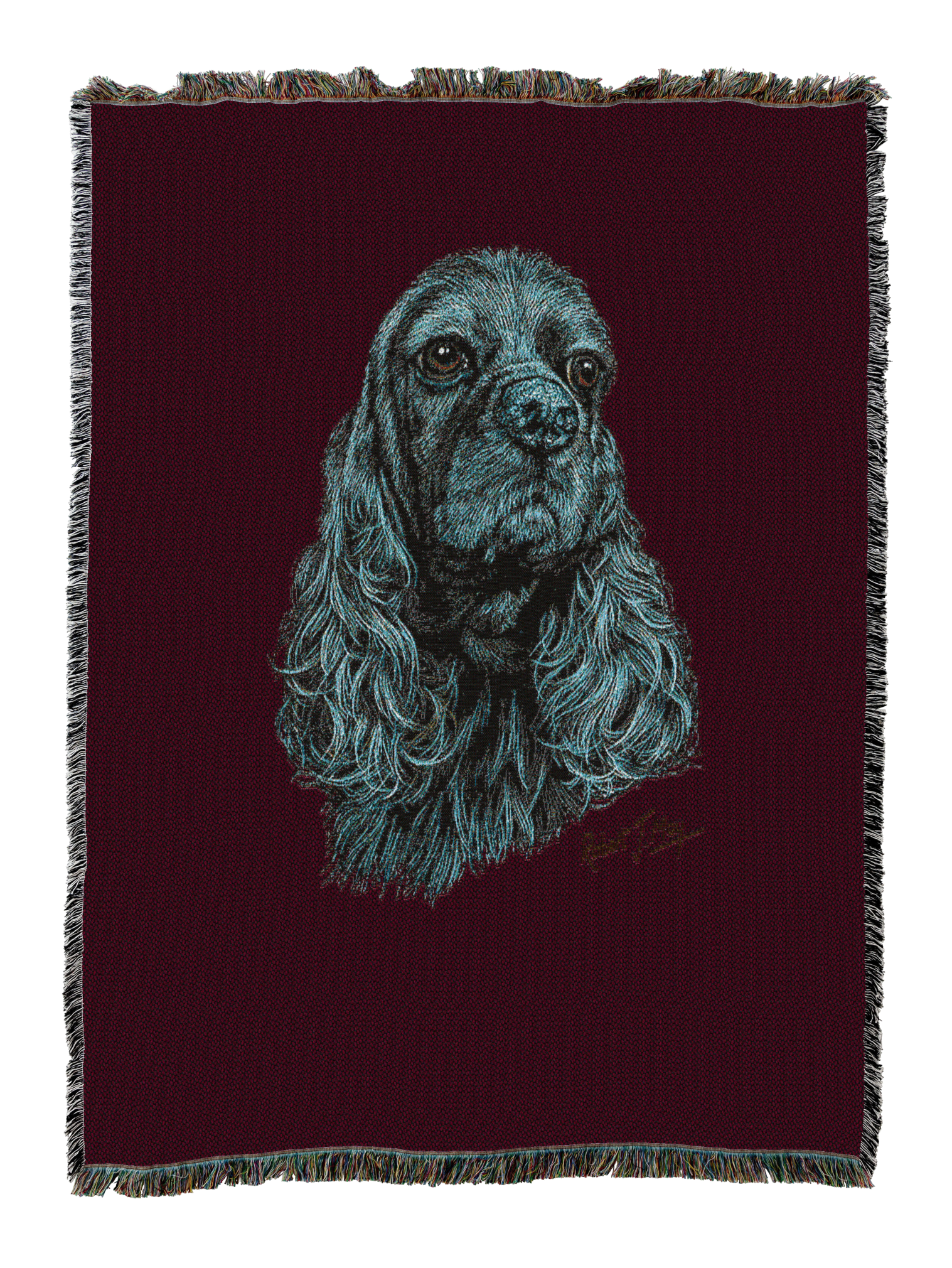 Cocker Spaniel Black Blanket