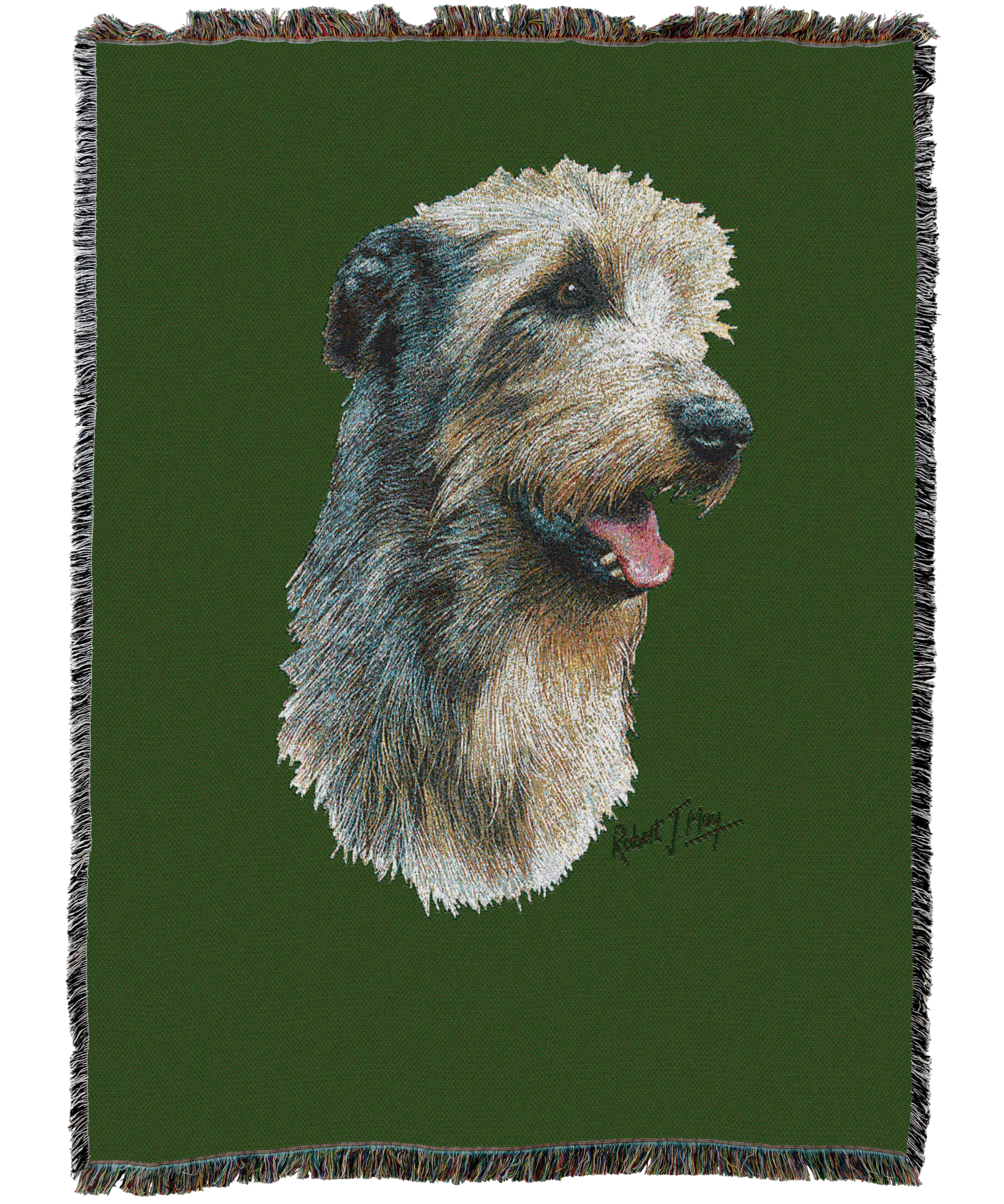 Irish Wolfhound Blanket Green