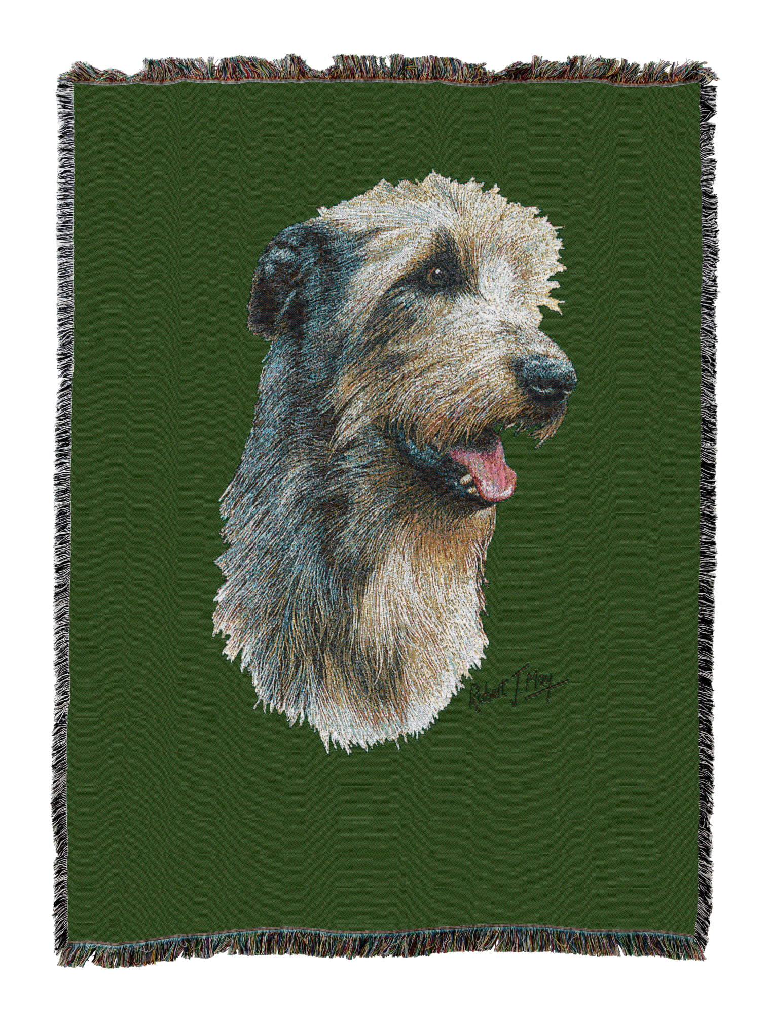 Irish Wolfhound Blanket Green