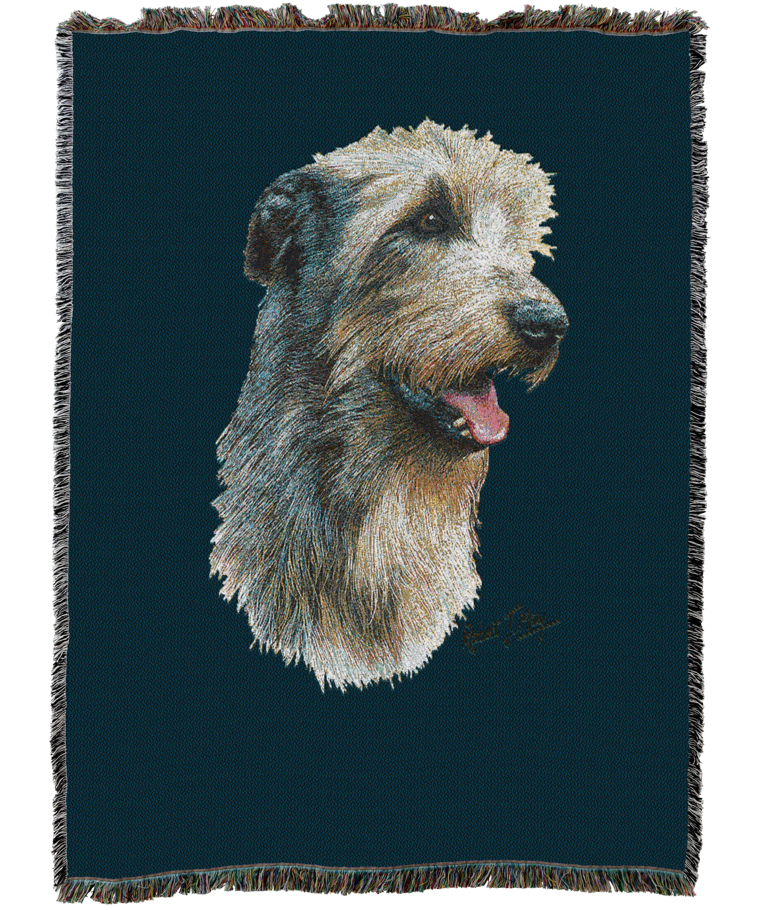 Irish Wolfhound Blanket Blue