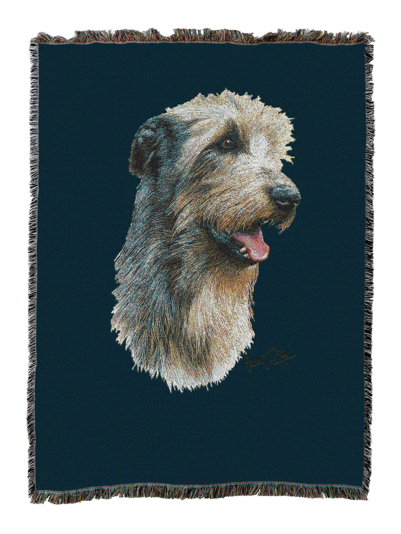 Irish Wolfhound Blanket Blue