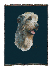 Irish Wolfhound Blanket Blue