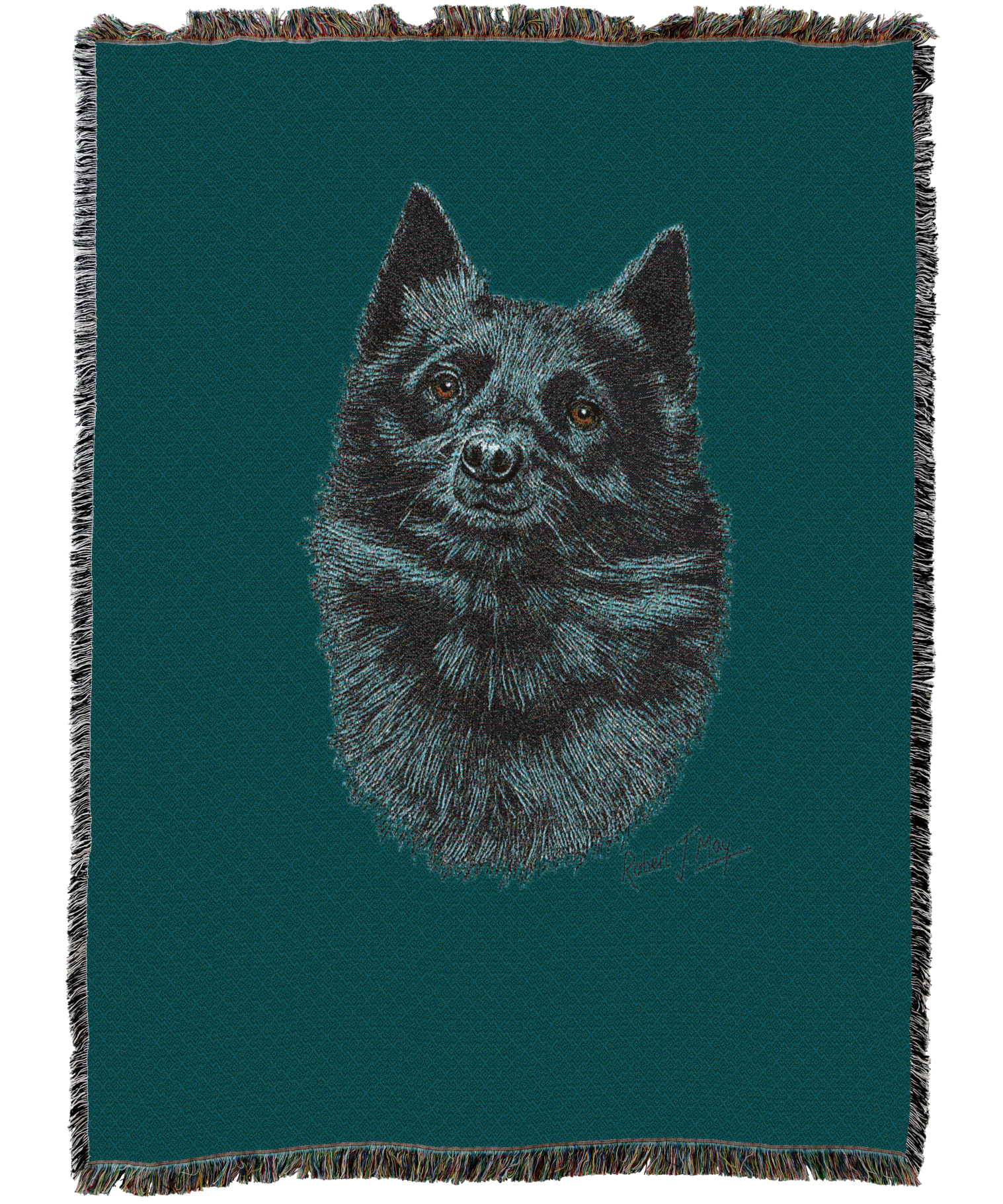 Schipperke Blanket Teal