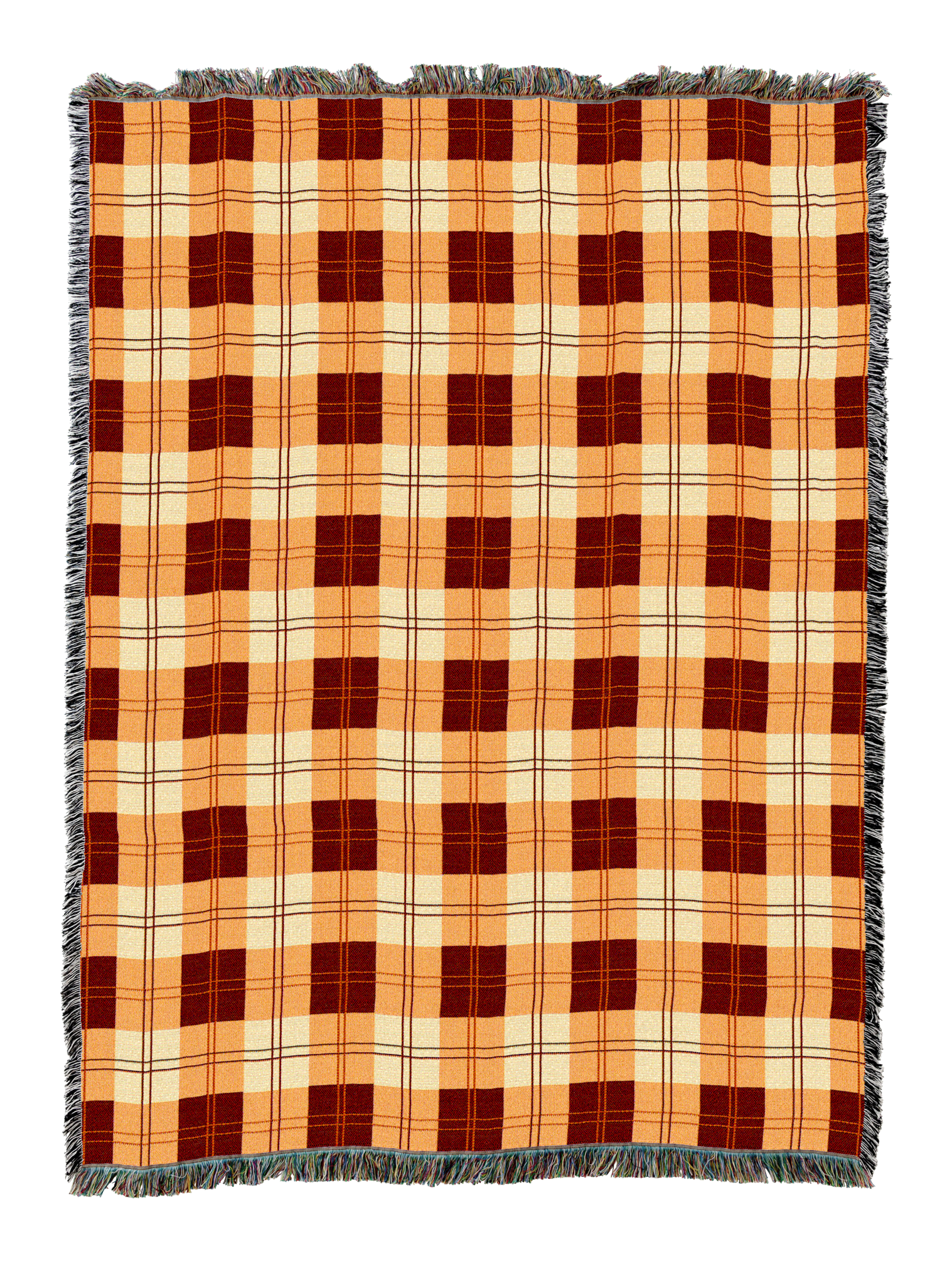 Mango Plaid Blanket