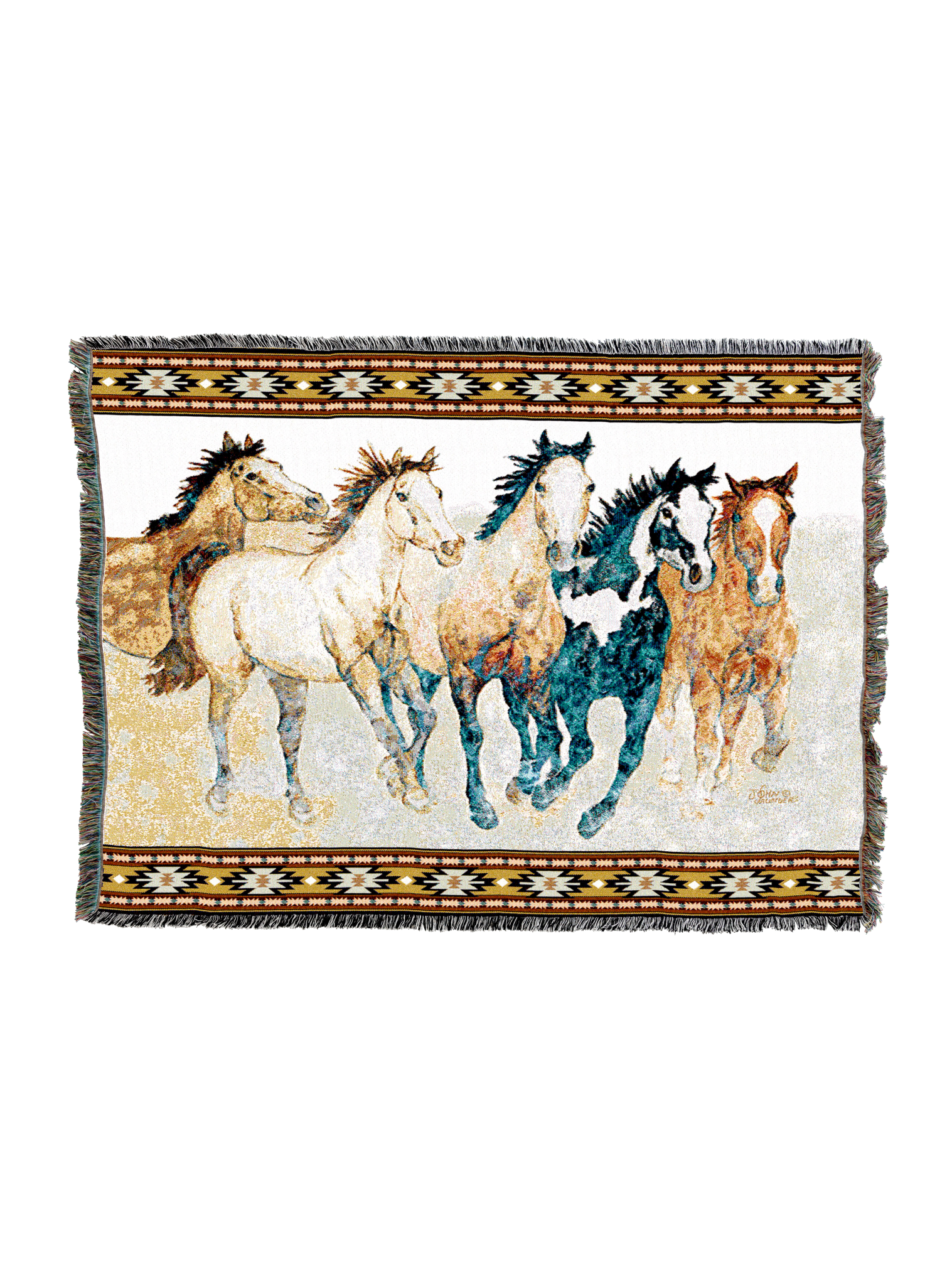 Steppin Out Wild Horses Western Blanket