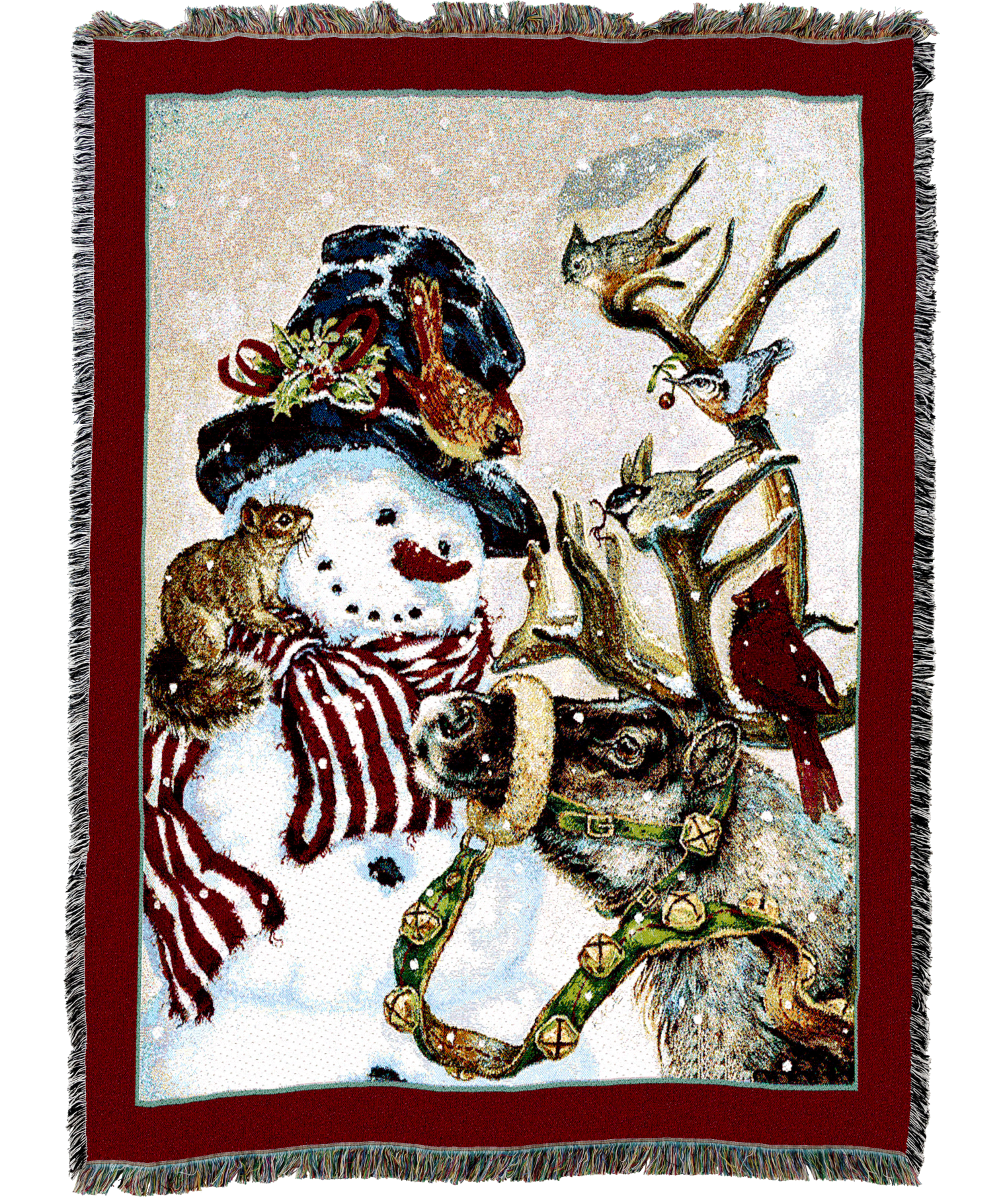 Snowman And Prancer Blanket