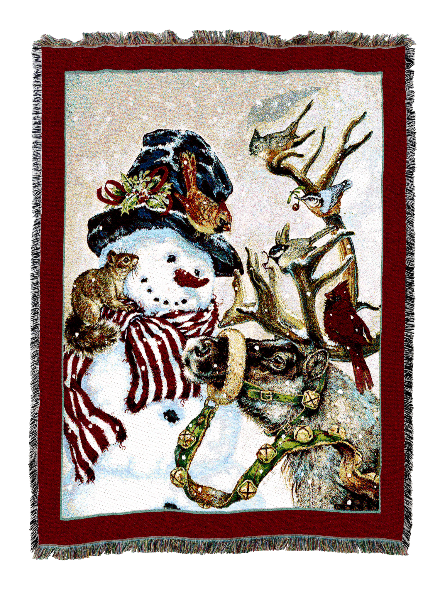 Snowman And Prancer Blanket