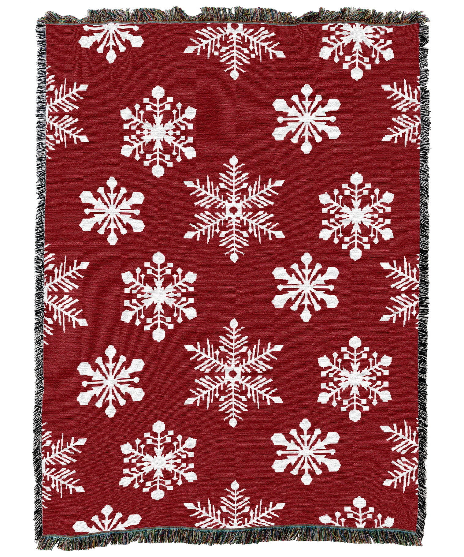 Snowflakes Red Blanket