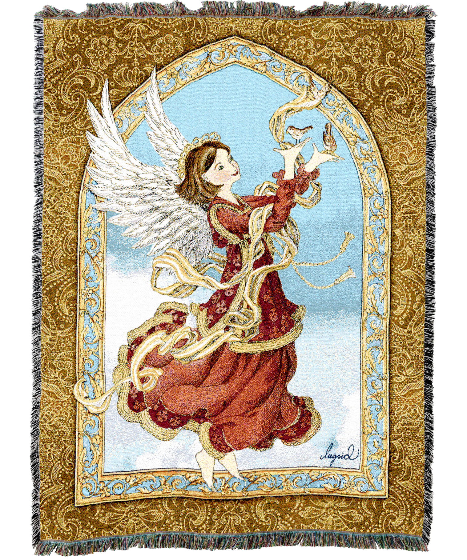 Crimson Angel Blanket