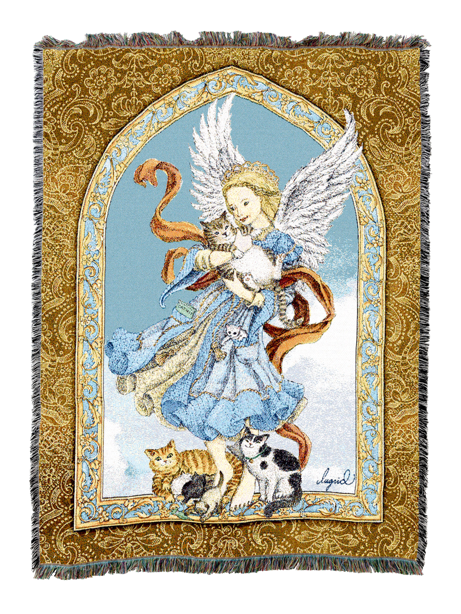 Angel And Cats Blanket