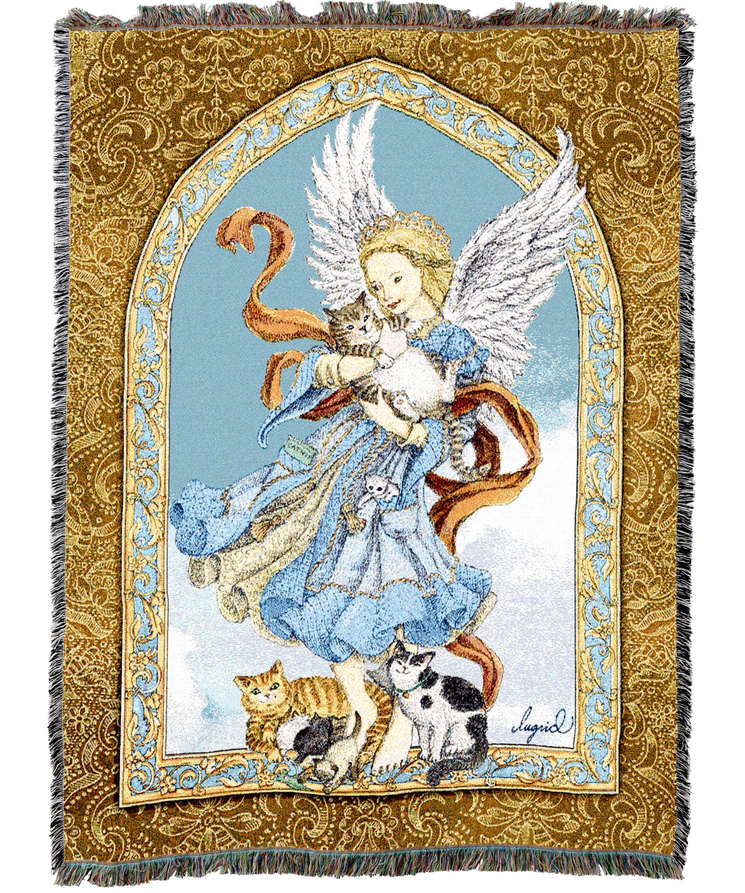 Angel and Cats Blanket