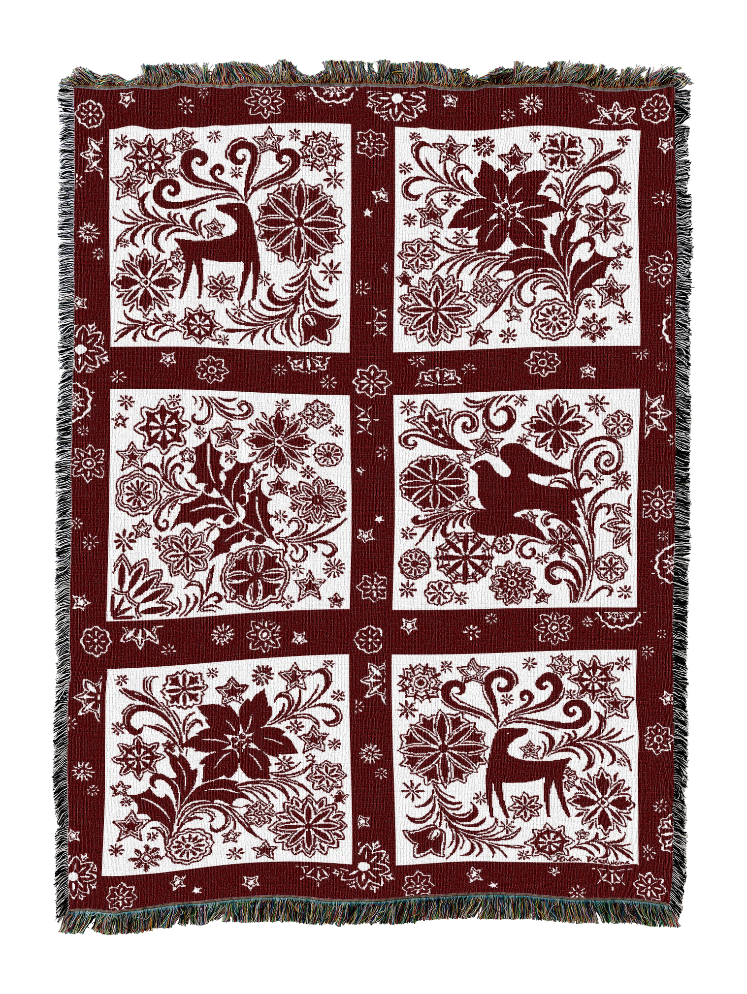 Holly Red And White Blanket