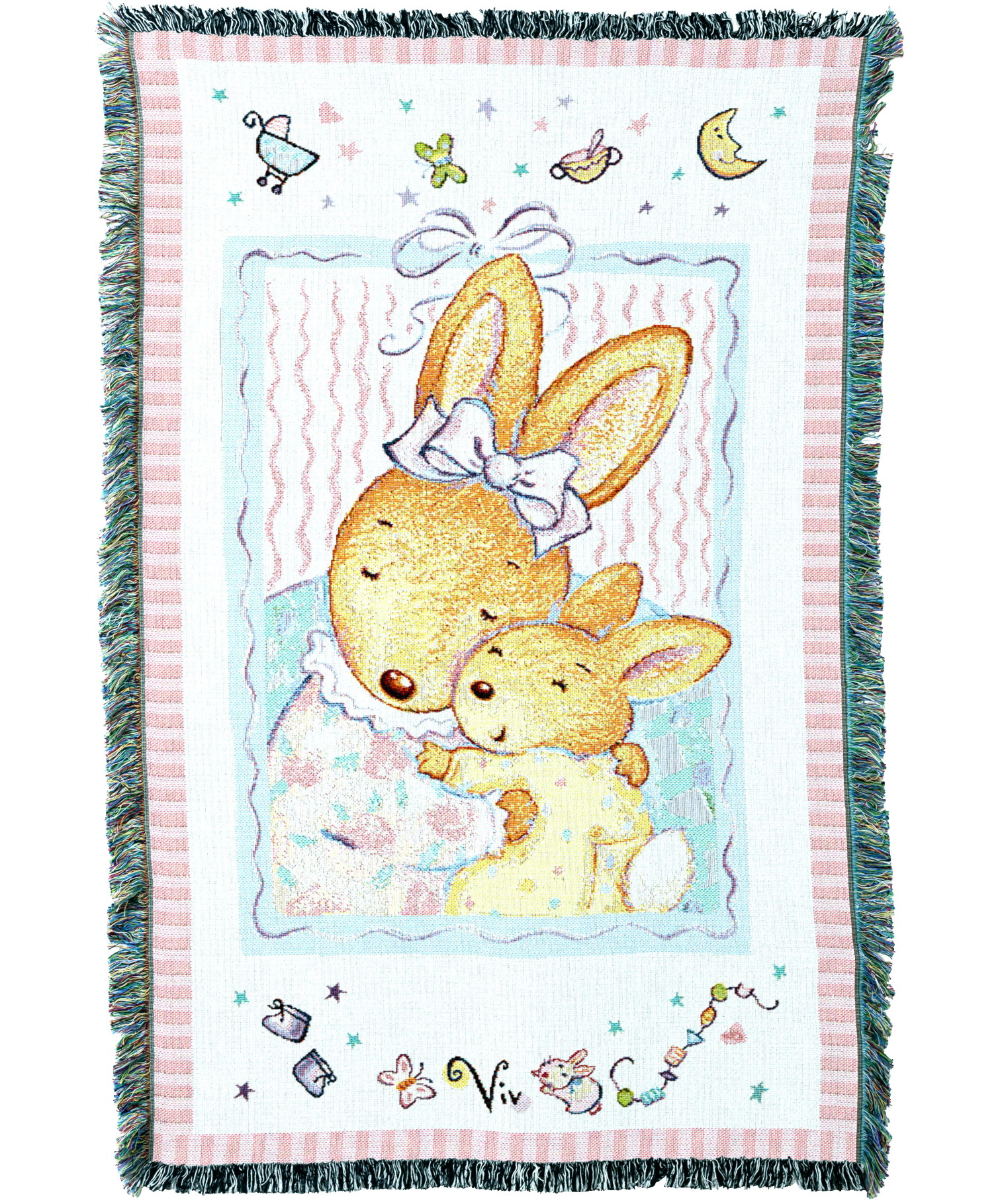 Baby Bunny Hugs Mini Blanket