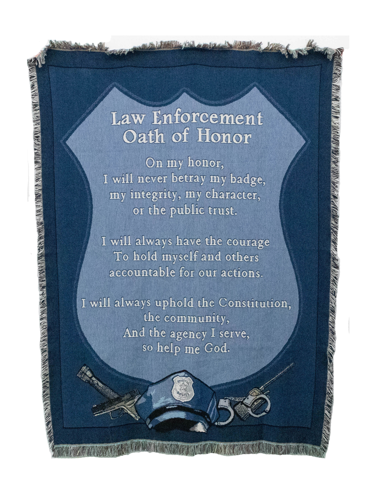 Police Oath Blanket