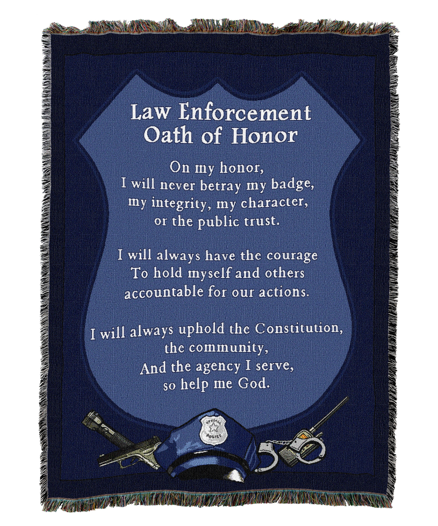 Police Oath Blanket