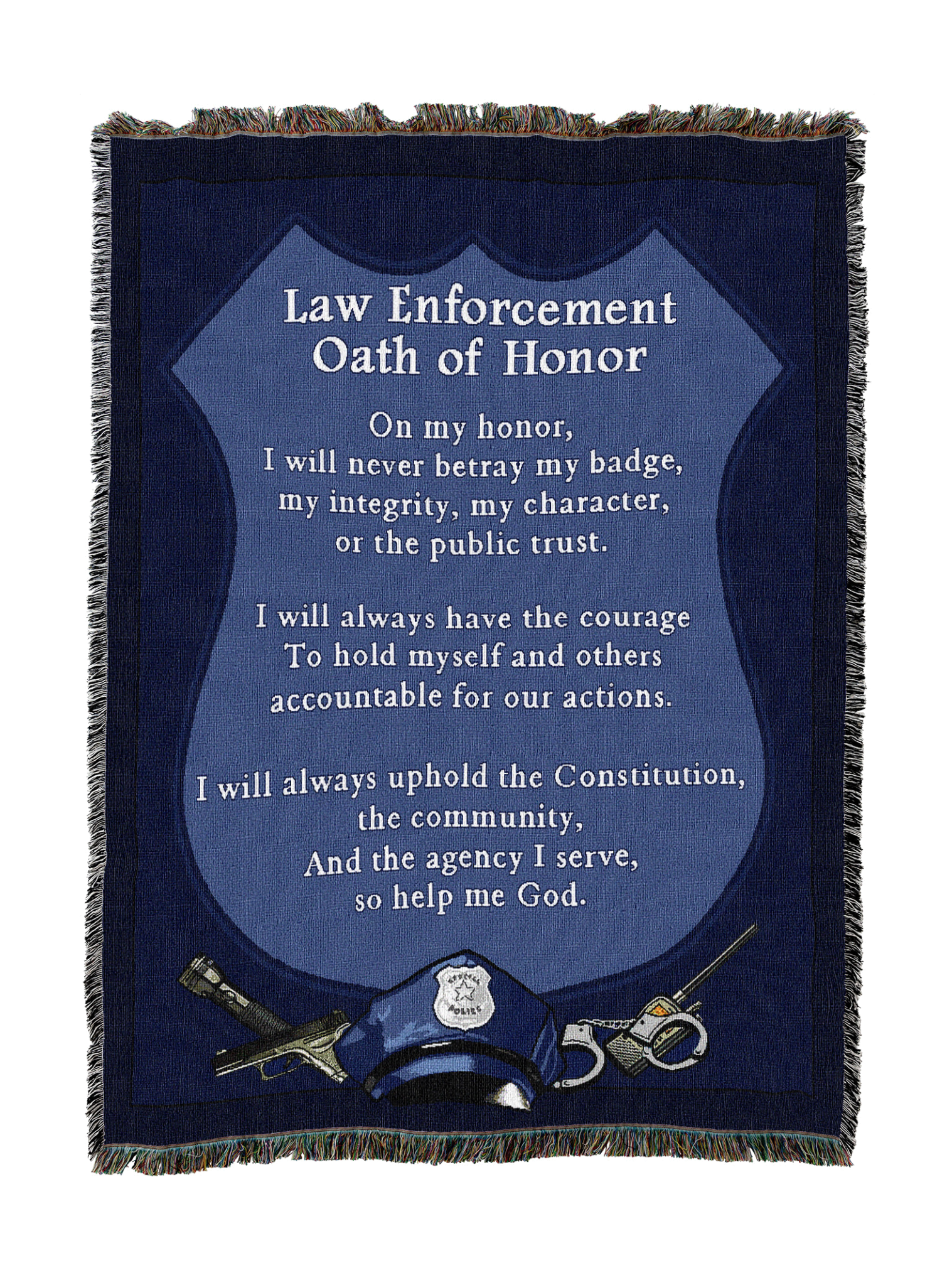 Police Oath Blanket