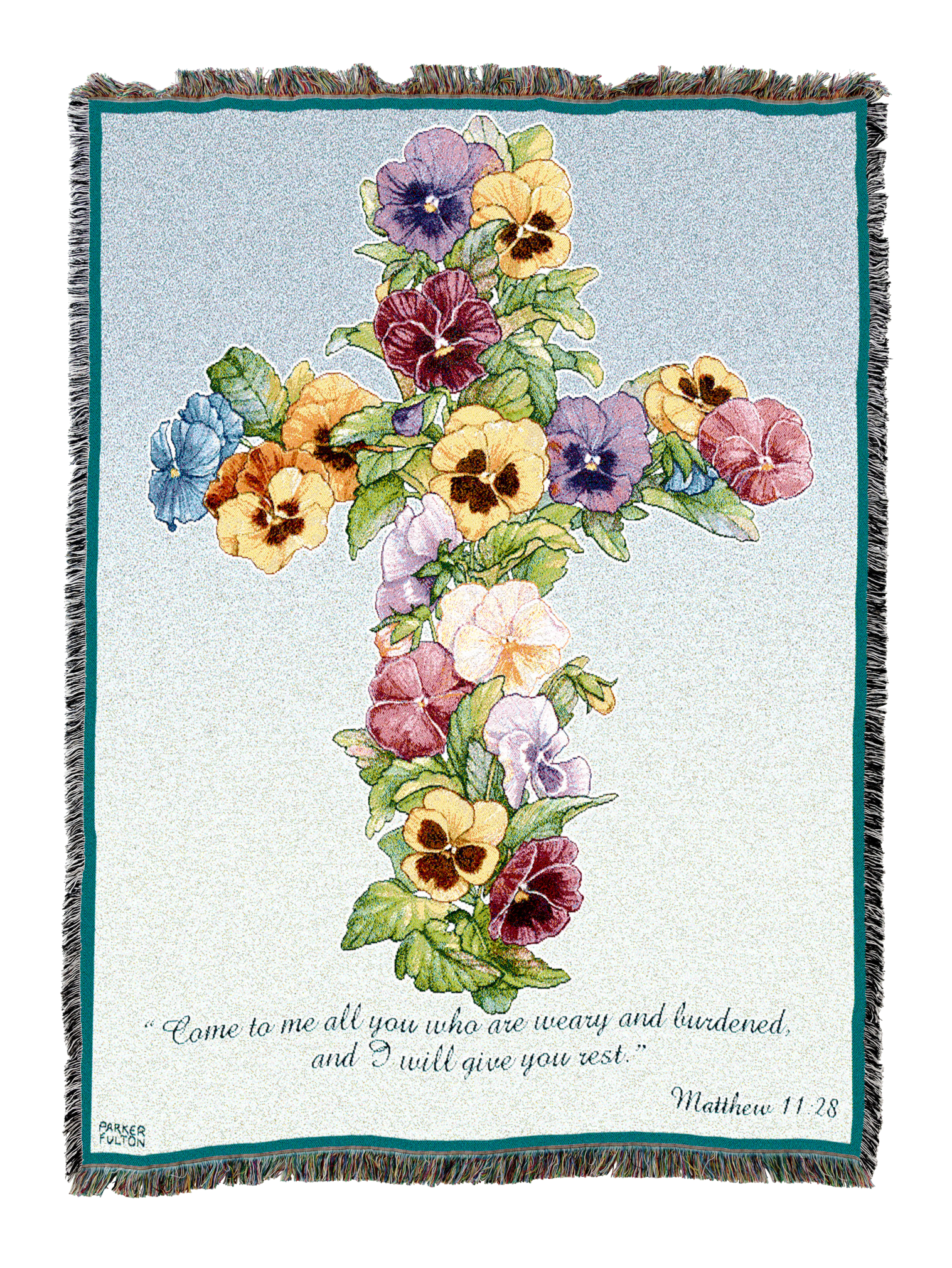 Pansy Cross Blanket
