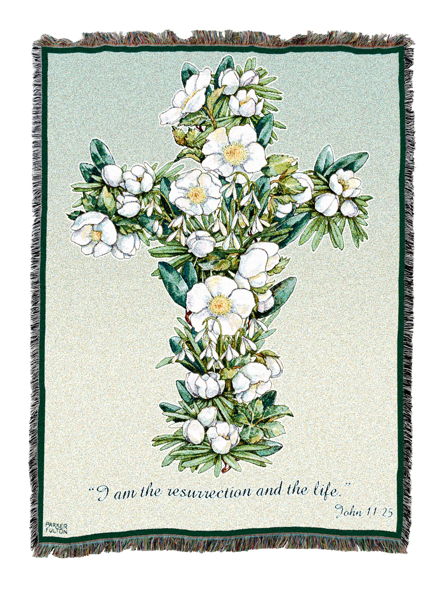 Gardenia Cross Sympathy Blanket