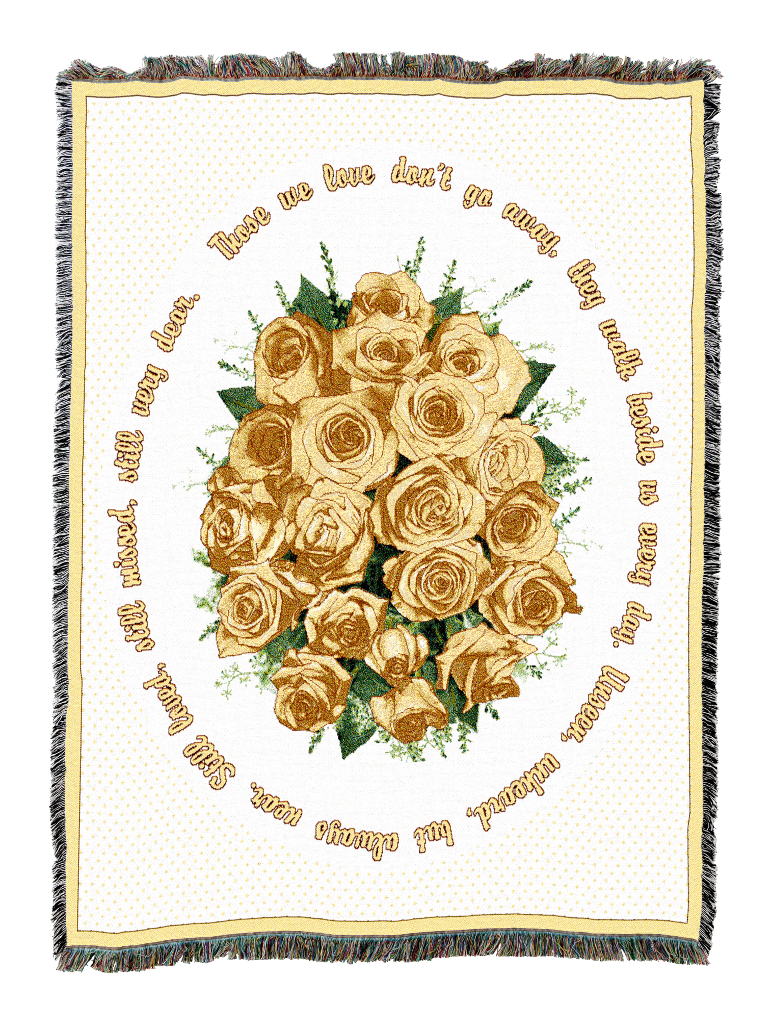 Memorial Yellow Roses Blanket